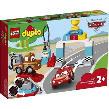Lego Duplo, Biler race dag Lynet McQueen (10924), Lego, Disney, 41 Pc ' er, Lego, Disney legetøj, kids legetøj 2 år gammel