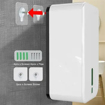 1500ml Automatisk Sæbe Dispenser,Høj kapacitet vægmonteret IR-Sensor Berøringsfri Flydende Dispenser Til Køkken Badeværelse