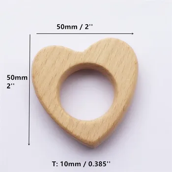 Chengkai 10stk Træ-Bidering Ring DIY Økologisk Øko-venlige Karakter Baby Begyndervanskeligheder Gribe Sensoriske Tygge Træ Toy Tilbehør