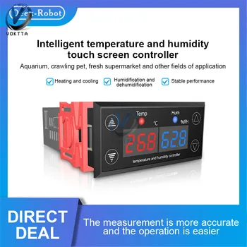 SHT2010 AC 110V 220V 10A, Digital Temperatur Luftfugtighed Touch Controller Hjem Køleskab Termostat Humidistat med SHT20 Sensor