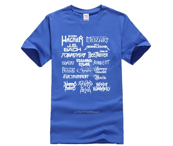 Heavy Metal Klassiske Komponister, T-Shirt Mænd, Mozart, Beethoven, Chopin, Bach, Mendelssohn Casual T-Shirts Bomuld