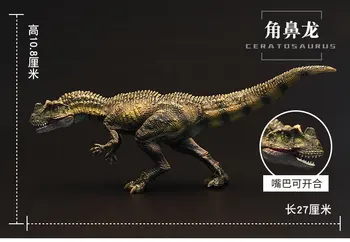 Ægte Jurassic dinosaurer rex Ceratosaurus model samleobjekter børn læring legetøj til børn gave