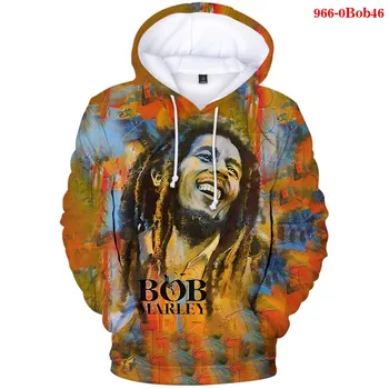 Bob Marley Polyester Hættetrøjer Efteråret Kvinder streetwear Sweatshirt Mandlige Harajuku 3d Hætte Trøjer Mænd Tøj Drenge Frakker