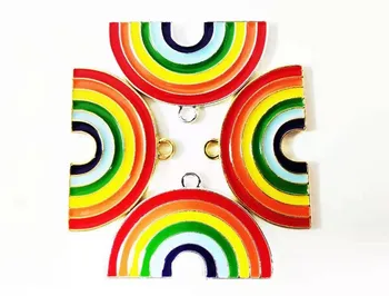 10stk rainbow charms til kvinder DIY smykker tilbehør