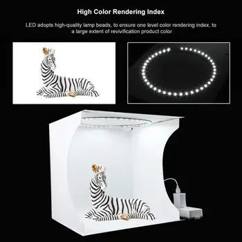 PULUZ 12*12v/31*31cm Lightbox Justerbar Lys Ring LED-Panel Fotografering Tentbox Foto Studio Skyde Max & 6 Farve Baggrunde