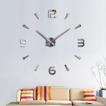 Ny væg ur quartz stue diy ure moderne design ure horloge murale spejl Akryl 3d klistermærker