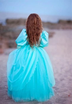 NYE Smarte Lille Havfrue Kjole til Piger Kjole Prinsesse Jasmine Børn fødselsdagsfest Bolden Kjole Sammenfiltrede Rapunzel Børn Tøj