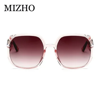 MIZHO Mode Blå Protable Square Solbriller Kvinder Vintage 2020 Kvalitet Gradient Sol briller Overdimensionerede Damer Designer Brand