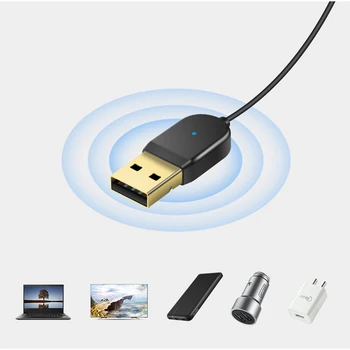 Bluetooth-Modtager 5.0 Bil AUX 3,5 mm Jack Wireless Audio Transmitter adapter Stereo USB Bluetooth-Adapter For Højttaler Forstærker