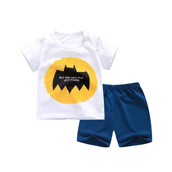 Kids T-Shirt Tøj Toddler Drenge Tegnefilm Tøj Baby Piger Drenge Sommer Tees Passer Søde Børn, Tøj, T-shirt + Shorts