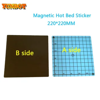 1 sæt Magnetiske Varm Seng Mærkat 220*220 MM Print Mærkat Bygge Plade Flex Plade til i3 Mega 3D-Printer Magnetiske Platform Film