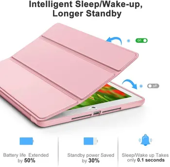 Case til Ny iPad 10.2 7 8. Generation Funda Slim Magnetisk Flip Folde Stå Silikone Blød Smart Cover til iPad 10.2 Sag