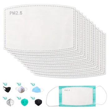 10/20/50/100PCS PM2.5 Maske, Filter, Puder for Engangs Mask 5 Lags Filter Munden Ansigt Hud-Venligt Støvtæt Pad
