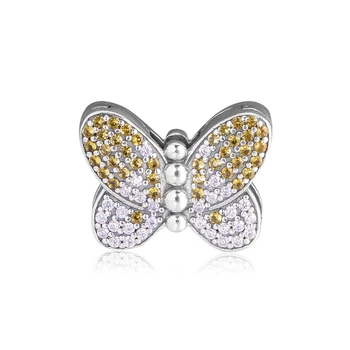 Reflexions Bedazzling Butterfly Klip Sterling Sølv Smykker Perler Til Smykkefremstilling Passer Oprindelige Charme Armbånd Til Kvinde