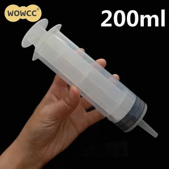 WOWCC 1pc Genanvendelige Kæmpe Stort Hydroponics Plast Næringsstof Sterile Sundhed Måling 200 ml Sprøjte Værktøjer