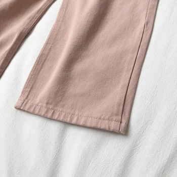 Efteråret Pink Kvinder Boyfriend Jeans Med Høj Talje Bomuld Sort Hvid Koreansk Stil Kvindelige Denim Bukser Med Brede Ben Jeans