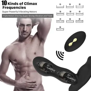 Trådløse Prostata Stimulator Vibrator Gay Sex Legetøj Mandlige Prostata Massager Dildo Anal Plugs Silikone 10 Speed Vibrator