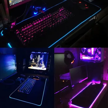 XGZ Et Stykke Anime Spil RGB Stor musemåtte LED Gamer Mus Stor Musen Pad XXL Laptop Tastatur Skrivebord Pad 800*300/300*900