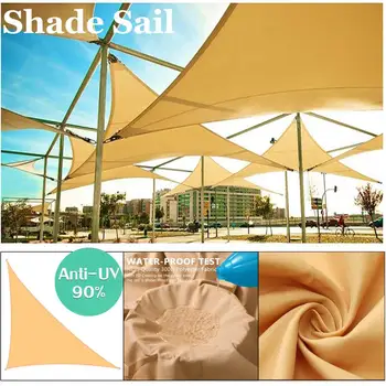 300D oxford retvinklet trekant Sand solsejl pool cover solcreme markiser til udendørs vandtæt sejle skygge klud overdækket baldakin