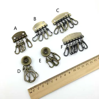 SICODA 2stk Patchwork-syning metal Nøgle række nøgle ring håndlavet stof, læder, diy tilbehør 6 versioner