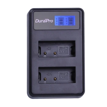 DuraPro 1180mAh LP-E17 LPE17 LP E17 Batteri + LCD-Dual USB Oplader til Canon EOS Rebel T6i 750D T6s 760D M3 8000D Kys X8i