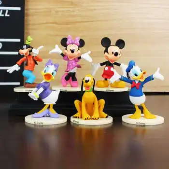 Disney Kid Legetøj 6stk/Set, 7-9cm Mickey, Minnie Mouse Klubhus Donald Duck Samlere Action Figur Legetøj Julegave Dukke