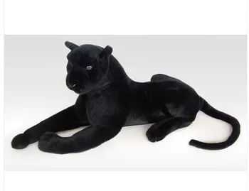 Udstoppede dyr 100cm blød liggende sort leopard toy panther dukke stor gave gratis fragt w085