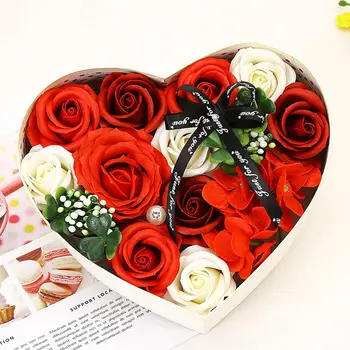 Sæbe Blomst Hjerte-formet Rose gaveæske Steg Valentine ' s Dag For Kæreste Kvinder Hustru Mors Dag Gaver