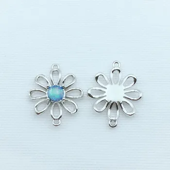 2stk høj kvalitet opal blomster armbånd stik tilbehør til diy armbånd smykker at gøre charme tilbehør gave til kvinder