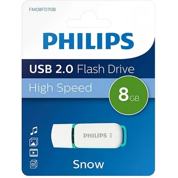 PHILIPS ® - Sne-Serien USB 2.0-Pendrive de 8 GB - Memoria USB-externa tapa