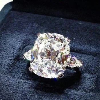 14K Guld Bryllup diamant Ring for Kvinder anillos Hvid Topas Smykker Bague Gemstone Bizuteria 14K guld smykker ring box Bizuteria