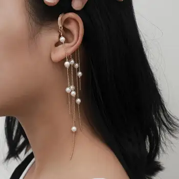 Lacteo Klassisk Stil Multi-Lags Imiteret Perle Kvast Øreringe til Kvinder Erklæring Usædvanligt, Øreringe, Smykker til Fest