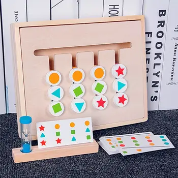 Montessori Uddannelse Træ-Legetøj Fire Farve-Matching Spil i Begyndelsen børn Børn Førskole Uddannelse, Læring byggesten MAR-20