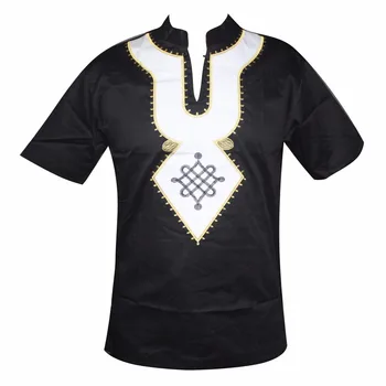 Dashikiage Vintage Bomuld Afrikanske Broderet Dashiki Shirt Unisex Traditionelle Nigerianske Native Ankara Dashiki Top