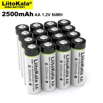 NYE Liitokala 1,2 V AA 2500mAh Ni-MH 2.5 ET Genopladeligt batteri aa for Temperatur pistol fjernbetjening, mus toy batterier