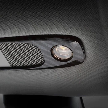 Bil læselamper Ramme for Tesla Model 3 Forreste og Bageste Lys Dekorative Klistermærker Dække ABS Carbon Fiber Indvendigt Tilbehør