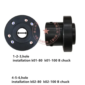 Mini electric borepatron hånd bore særlige chuck motorakslen forbindelse stang Flange K01, K01-80-100