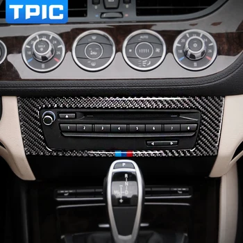 Bil styling Til BMW Z4 Carbon Fiber bil Mærkat Aircondition CD betjeningspaneldækslet For E89 2009-indvendigt tilbehør