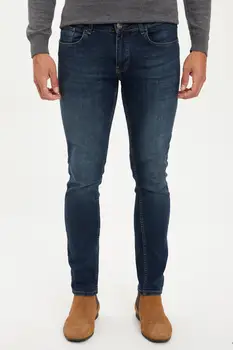 DeFacto Efteråret Mand Denim Carlo Skinny Fit Jeans Streetwear Æstetiske Bukser Bomuld Elastisk Mode Nye Sæson-S2289AZ20AU