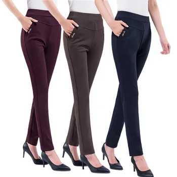 Høj Talje Kvinder Blyant Bukser 2020 Candy Farve Stretch Leggings PLus Størrelse 5XL Ladies Casual Bukser Sort Femme Pantalon P188