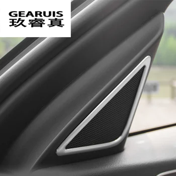 Car-styling Døren Stereo Højttaler dekoration decals auto Diskant trim strimler dækker rustfrit stål Klistermærker Til Audi Q3 2013-2017
