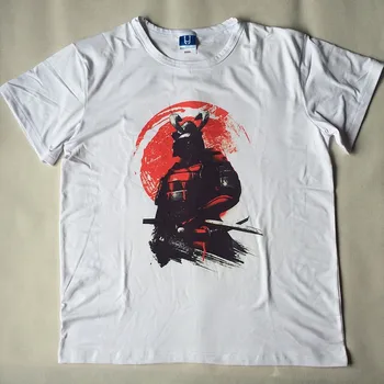 Nyeste 2019 mænds mode korte ærmer Samurai Kriger t-shirt Harajuku sjove t-shirts Hipster O-hals cool toppe