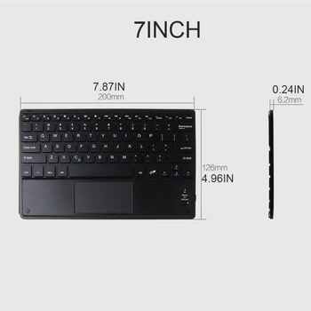 2021 Nye 7/9/10 Inches Trådløse Bluetooth-Let Tastatur med Touchpad Hjem Tastatur