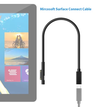 USB Type C PD 15V Power Charger Adapter Omformer Opladning Kabel til Surface Pro 7/6/5/4/3/GO/BOG Bærbar 1/2