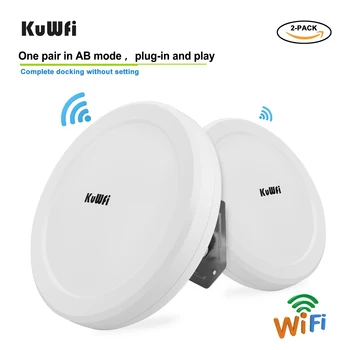 KuWFi 900Mbps Udendørs Wireless Wifi Bridge 5,8 G Wireless Repeater/AP Router punkt til Punkt 3-5 KM Wifi Dækning 24V POE-Adapter