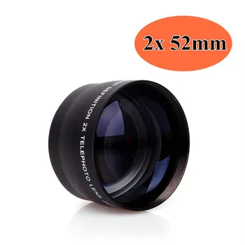 2X 52 mm Høj Hastighed Teleobjektiv Tele Lente til Nikon AF-S DX 18-55mm,AF-S 55-200mm, Canon, Sony