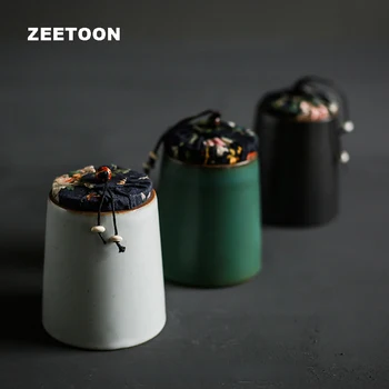 Zen Er Japansk Te-Dåser Håndlavet Keramik Kung Fu Te Te Candy Jar Opbevaring Caddie Grove Keramik Puer Te Pot Bowl Home Decor