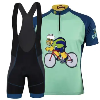 SIMPSONS Cykling Tøj 2021 skræddersyet Team racing kit kortærmet Trøje og bib shorts MTB cykel cykling bære