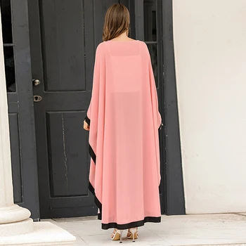 Pearl Kaftan Sød Pink tyrkisk Abaya Kjole 2020 Dubai Muslimske arabisk Oman Kald Seaside Dække Op Kjole Kjoler islam tøj