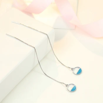 HuiSept Mode 925 Sølv Smykker Øreringe til de Kvindelige koreanske Temperament Lang Style Drop Øreringe Smykker Engros Bryllup